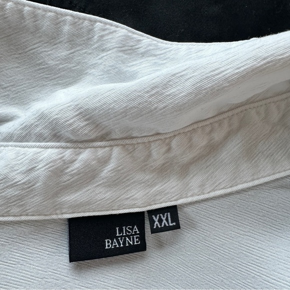 Lisa Bayne Dramatic High Low Tencel Viscose Blouse Size XXL - Picture 5 of 6